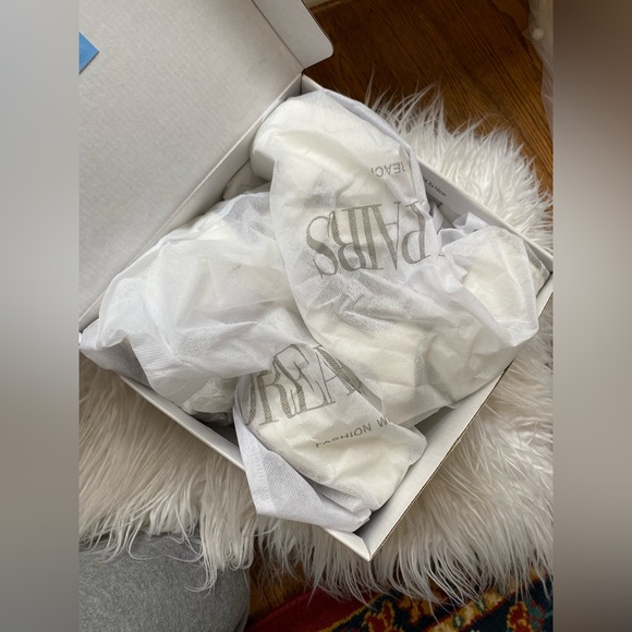 🤍 White Chunky Platform Y2K Heels Square Open Toe Ankle Strap - Picture 10 of 11